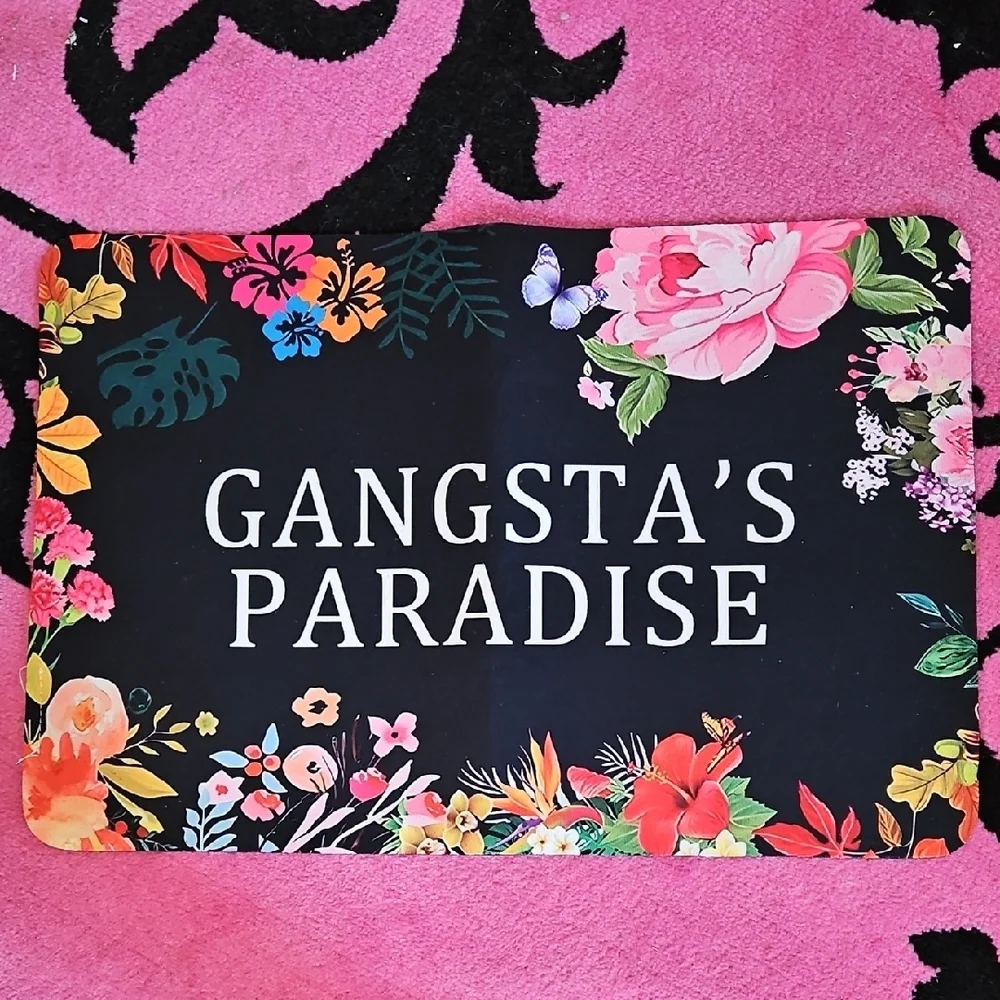 Floral 'Gangsta's Paradise' Doormat